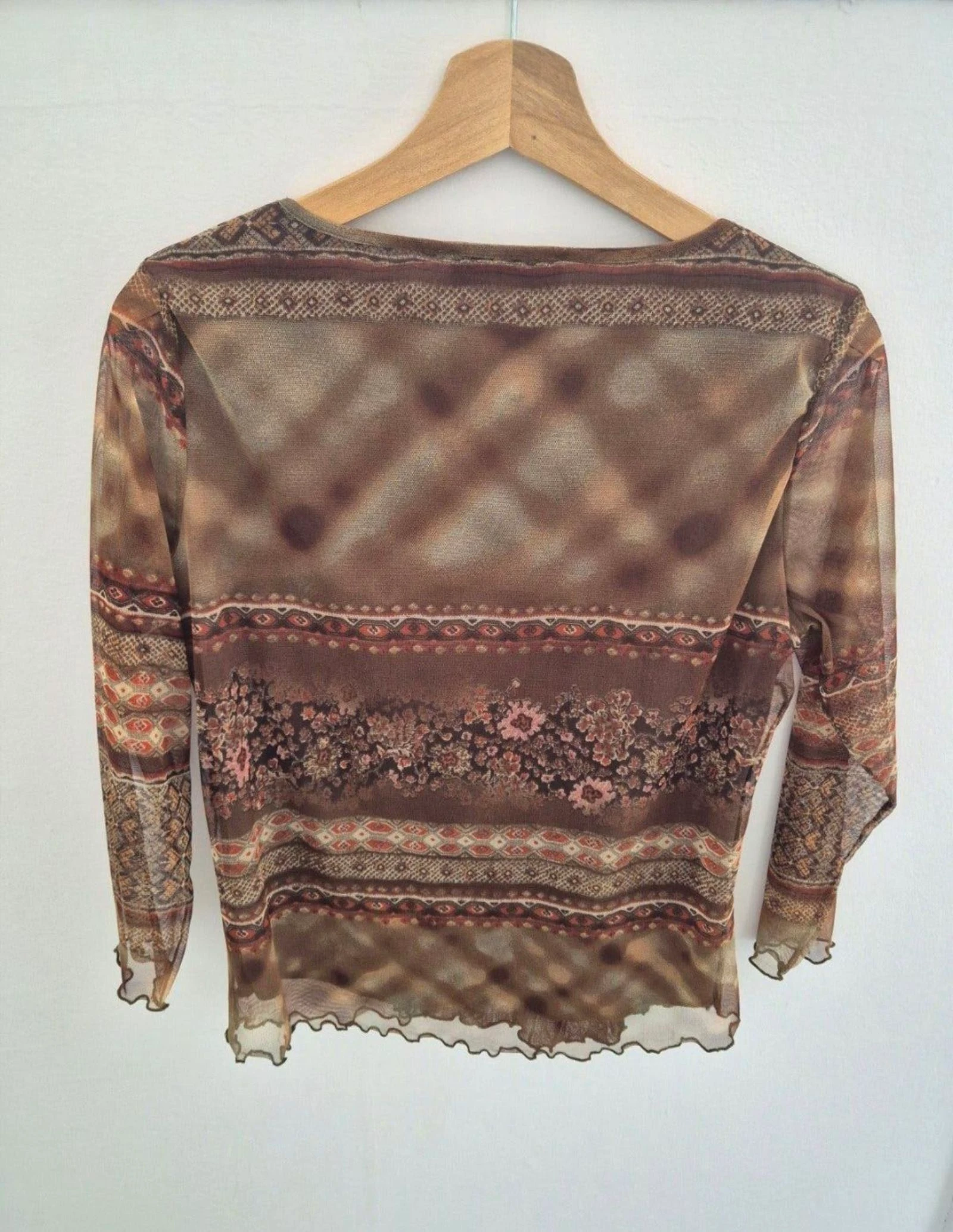 Vintage Georges Franck Y2K Haut en Maille Patchwork à Paillettes – Taille 42/44 – photo 7